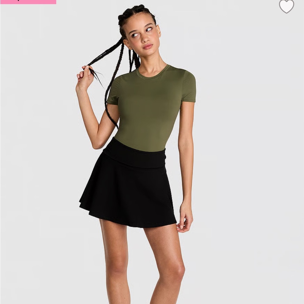 PINK Victoria's Secret All Day Cotton Black Skort